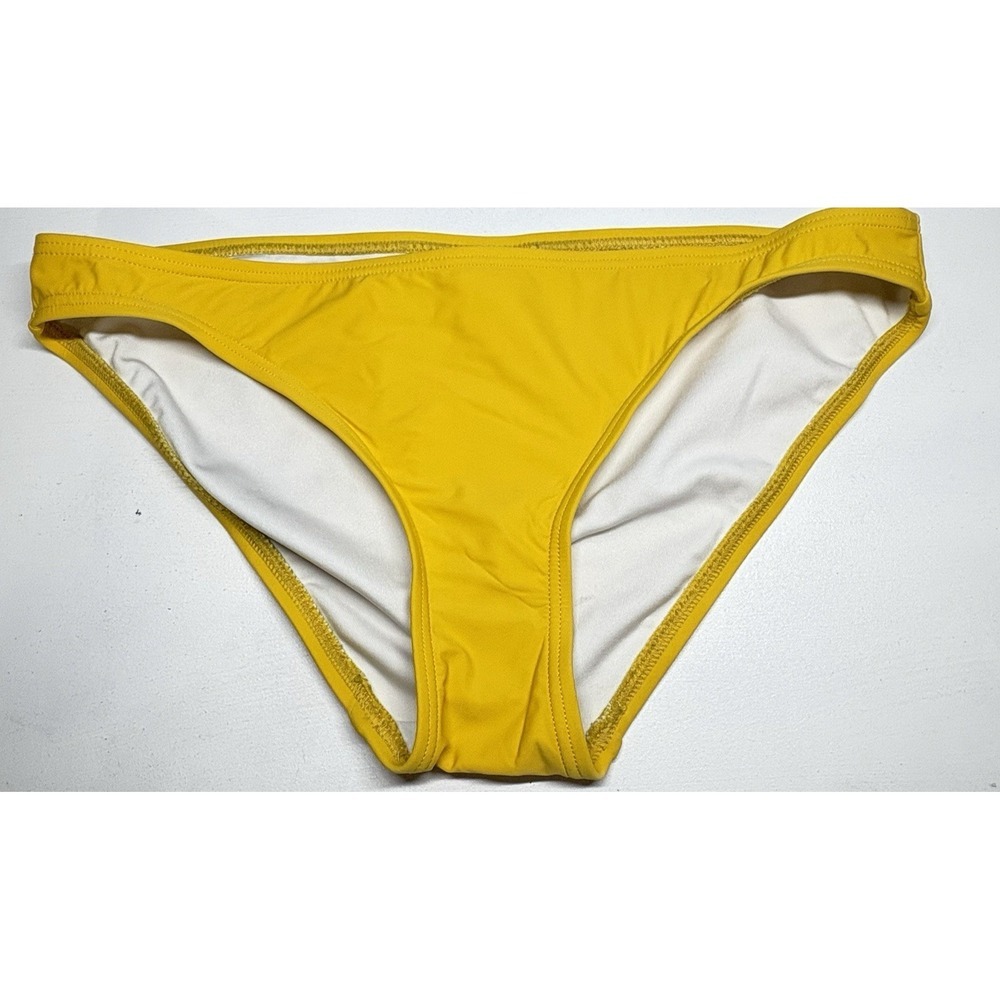 KATE SPADE Women Bikini Bottom Sz M Yellow Summer Beach Vacation Pool 77-34